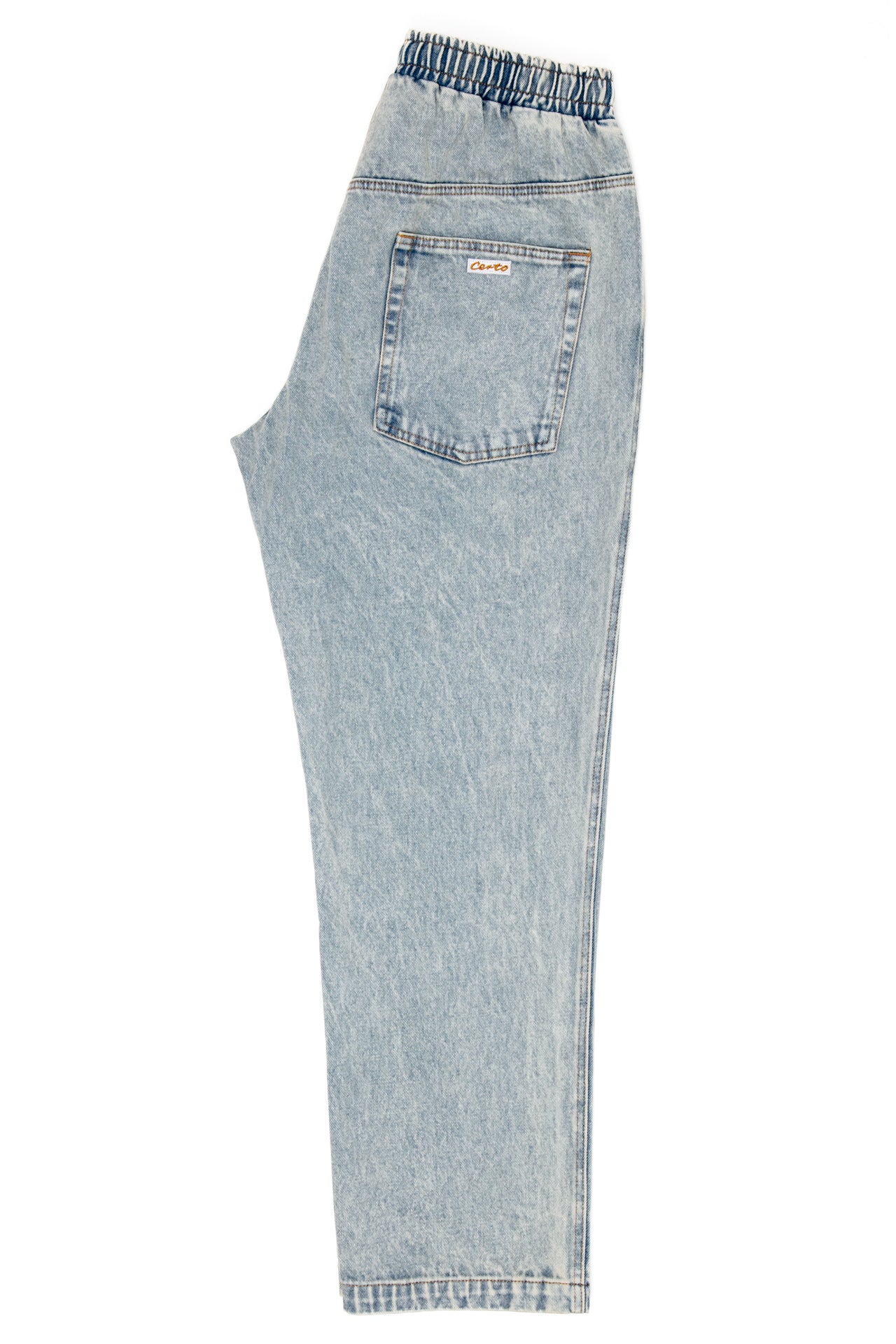 Denim Jeans blue light wash sprinkled pant