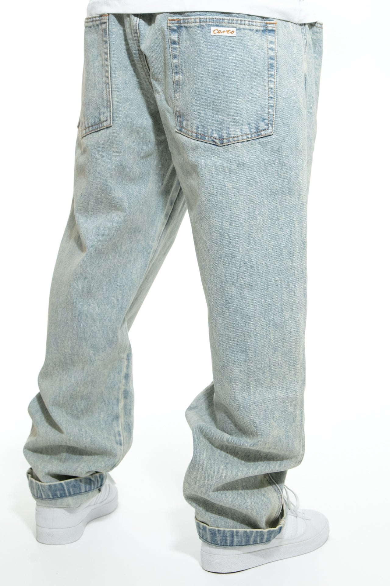 Denim Jeans blue light wash sprinkled pant