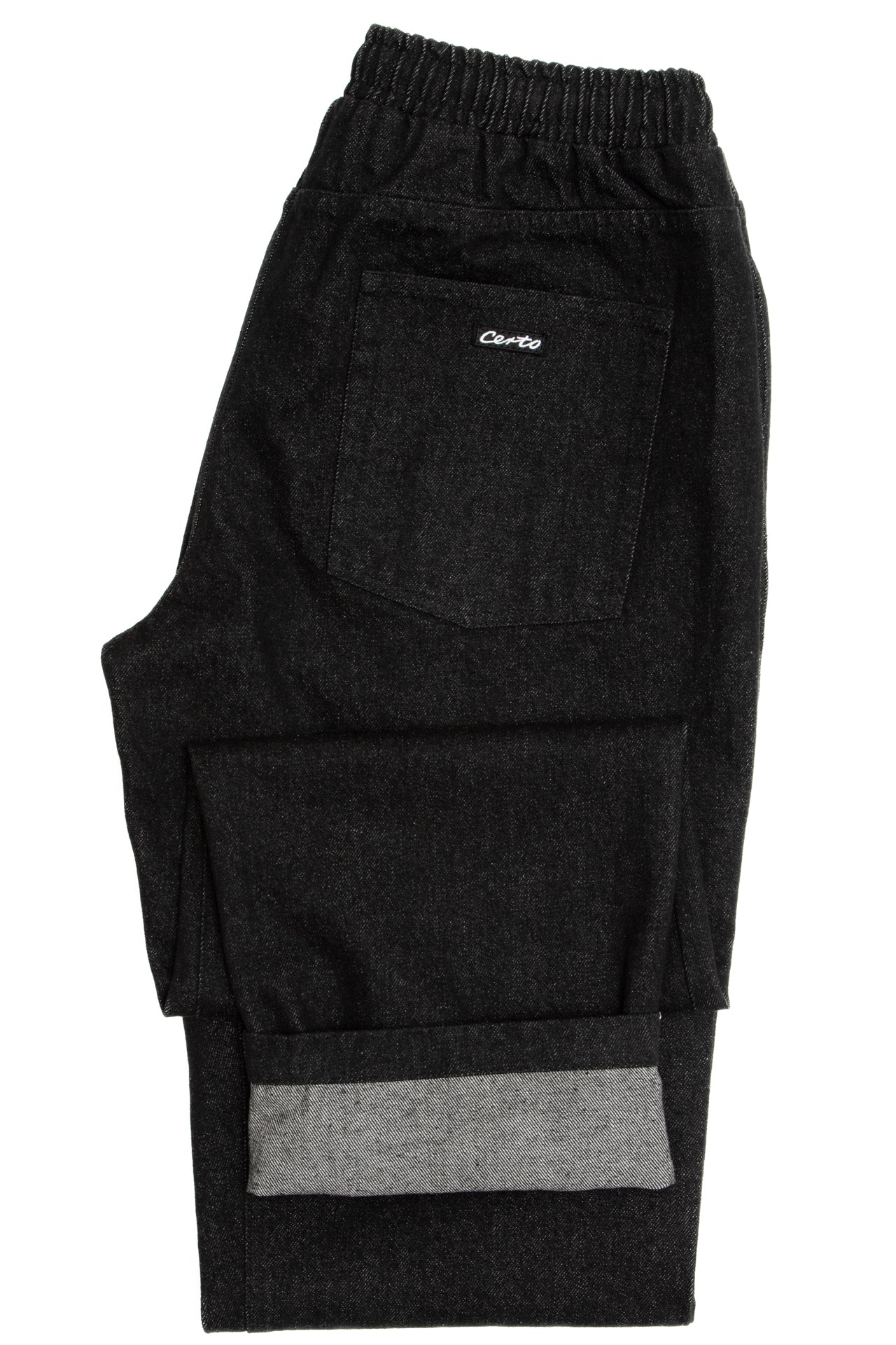 Denim jeans black lined