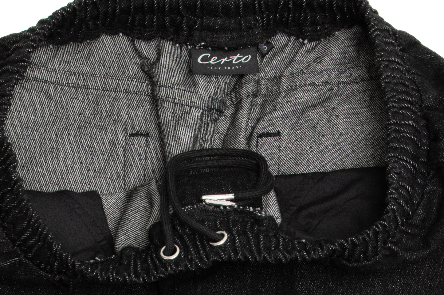 Denim jeans black lined